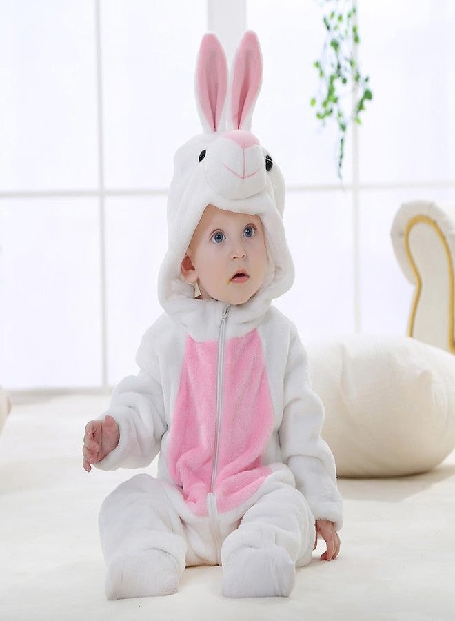 CuteOn Toddler Halloween Costume Onesie Cosplay Romper Christmas Infants Baby Costume White Bunny 2-3 Years - Image 3